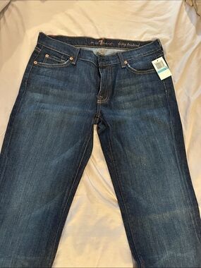 7 For All Mankind Women's Dark Blue Boot Cut Jeans